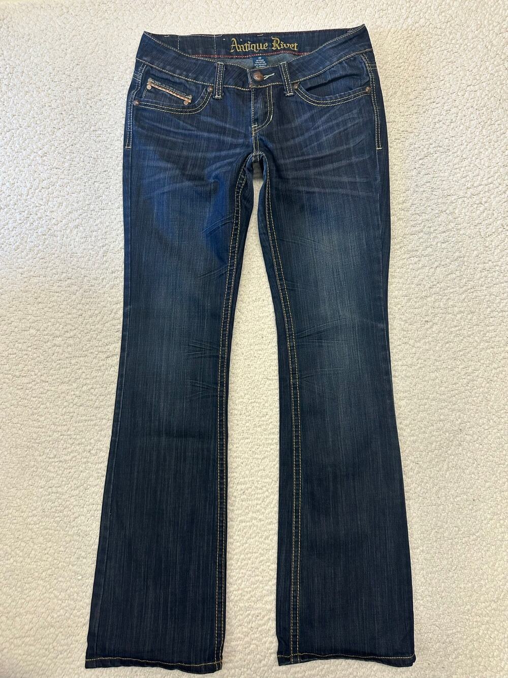 Antique Rivet Womens Bootcut Denim Jeans Size 29